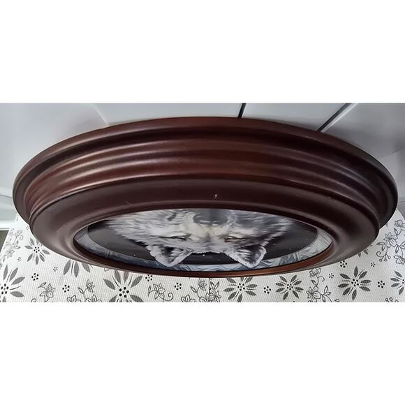 Vintage 1995 Bradford Exchange Mystic Spirit “Arctic Nights” Wolf Plate Framed - Picture 15 of 16